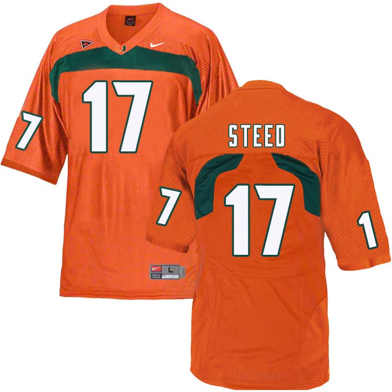 Nike Miami Hurricanes #17 Waynmon Steed College Football Jerseys Sale-Orange - Click Image to Close